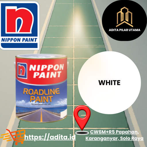 [300820241329 (AA)] Nippon Roadline - Cat Marka Jalan Putih (1Kg) (AA)