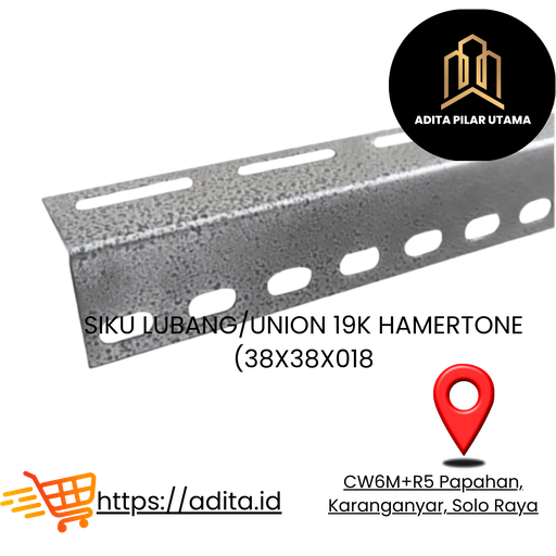 [151020240951 (AA)] SIKU LUBANG/UNION 19Kg HAMERTONE (38X38X018) (AA)