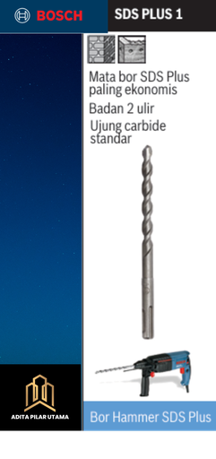 [2608680285 (AA)] MATA BOR BETON BOSCH 16mmx210mm SDS plus 1 (AA)