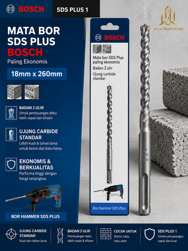 [2608680288] Mata Bor Beton Bosch 18mmx260mm SDS plus 1 (AA)
