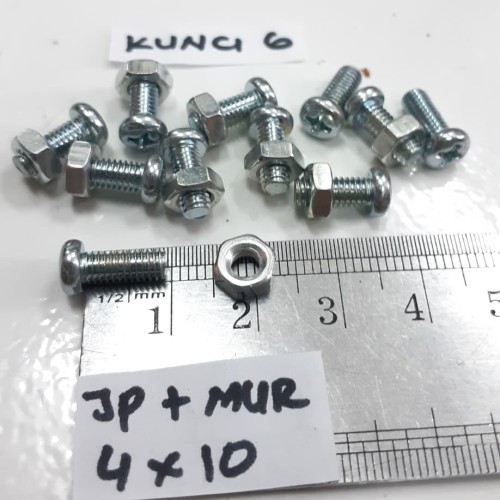 [141220241416 (AA)] MUR BAUT PUTIH JP 4 X 10MM (AA)