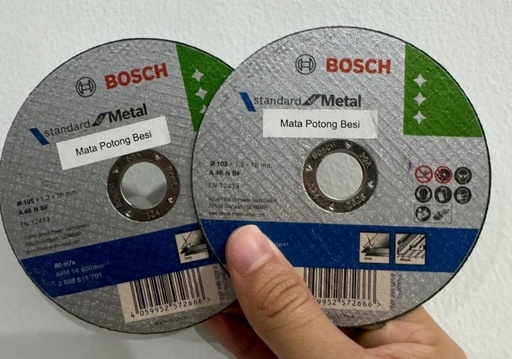 [171220241203 (AA)] CUTTING WHEEL BOSCH 4" 1DOS = 50 BJ (105X1,2X16MM) wd 4 (AA)