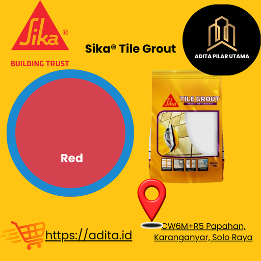 [1512005 (AA)] Sika® Tile Grout Pengisi Nat - Semen Warna  RED -111 SIKA TILE (AA)