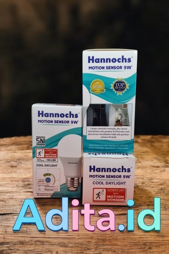 LED HANNOCHS MOTION SENSOR GERAK 9 W E27 (AA)