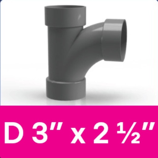 [260520251311 (AA)] TEE WAY 3 X 2 1/2 DIM RD (LARGE RDS TEE RCK 1DOS=16BIJI (AA)