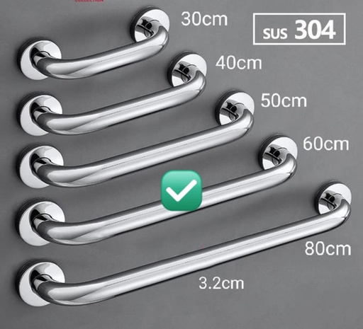 [090620251129 (AA)] HANDLE 60 CM KAMAR MANDI PEGANGAN TOILET GAGANG BATHUB BAR STAINLESS (AA) SS304