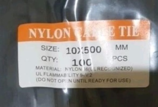 [070720251346 (AA)] KABEL TIES 50cm / TALI KABEL 50CMX10mm HITAM (AA)