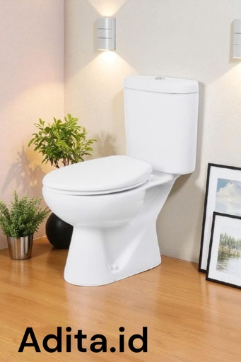 [050320260829 (AA)] CLOSET MONOBLOK INA C23 PUTIH +TTP+ALAT2DUS - CLOSET DUDUK (AA)