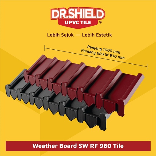 [160920251512 (AA)] DR. SHIELD Weather Board SW RF 960 (Genteng) (AA)