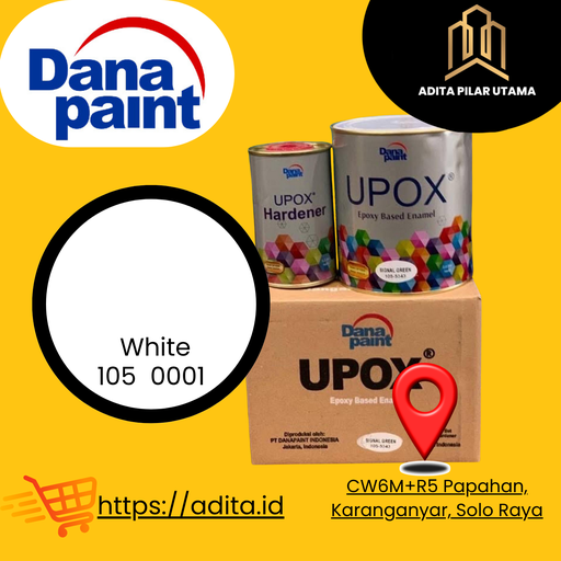 [300920251101 (AA)] CAT KERAMIK LANTAI EXPOXY UPOX WHITE 1 LT (SET) (AA)