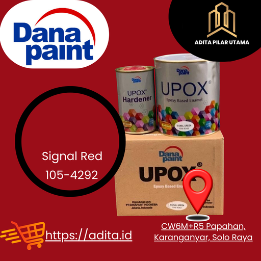 [300920251100 (AA)] Epoxy Base Enamel UPOX SIGNAL RED 105-4292 (0.9 liter/set) (AA)