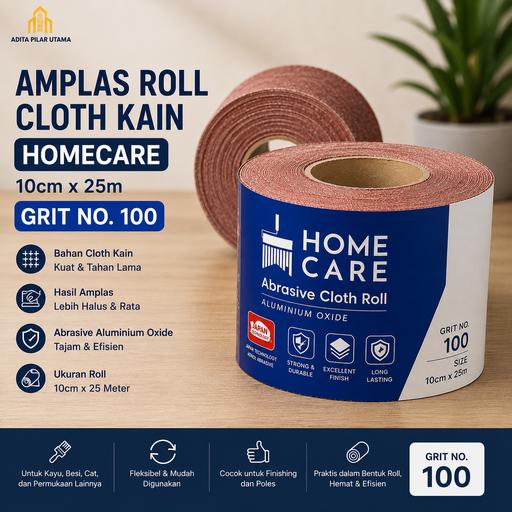 [300920251613 (AA)] Amplas Roll 100 Cloth Kain (10cmX25m) HomeCare (AA)