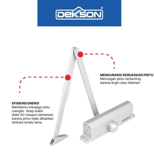 [021020251156 (AA)] DEKSON DOOR CLOSER DCL 300 BRASS (MAX 40KG) (AA)
