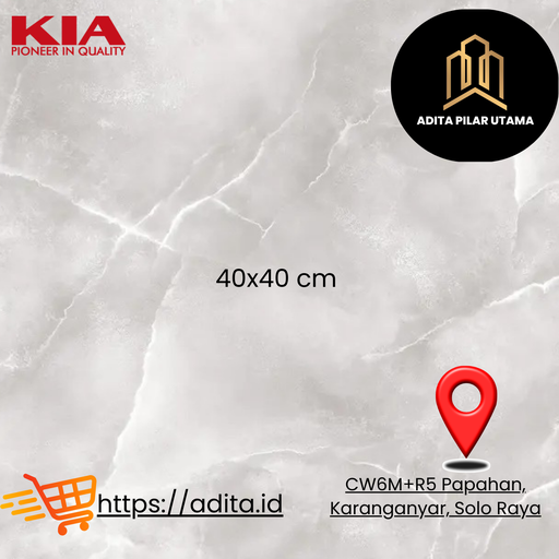 KERAMIK 40/40 KIA QATAR GREY KW1 1DOS=6LBR (AA)