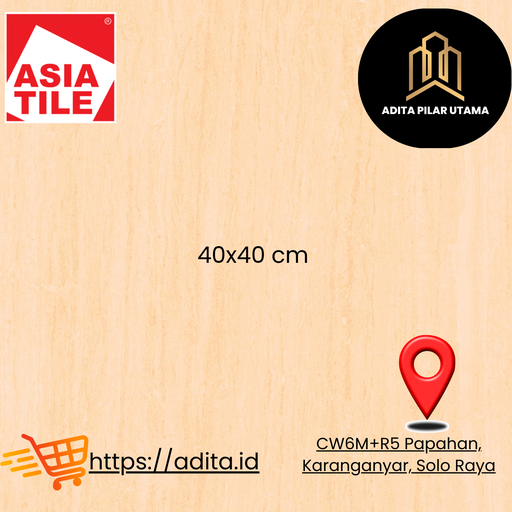 [241220251357 (AA)] KERAMIK 40/40 ASIA TILE FLOOR TILE MORENO BROWN 40X40 1DOS=6LBR (AA)