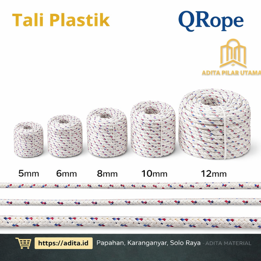 [160120261357 (AA)] TALI PLASTIK DIM 6MM Q ROPE (1KG=60M) (AA)