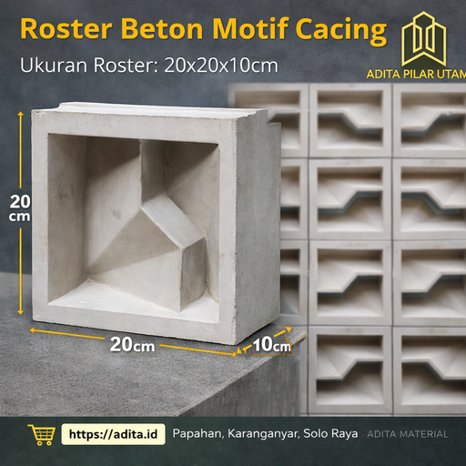 [140220261111 (AA)] ROSTER/ LOSTER BETON 20/20 CACING (1 CRATE = 10BJ) (AA)
