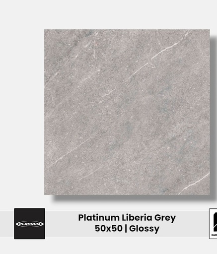 [100320261430 (AA)] KERAMIK 50/50 PLATINUM LIBERIA GREY GLOSSY (AA)