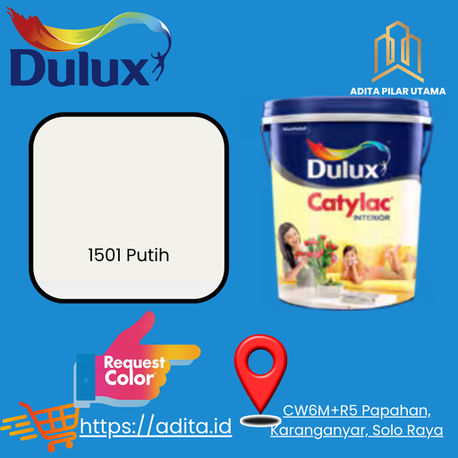 [2105022 (AA)] Dulux Catylac CATY Interior 1501T Putih - Galon (5Kg) (AA)